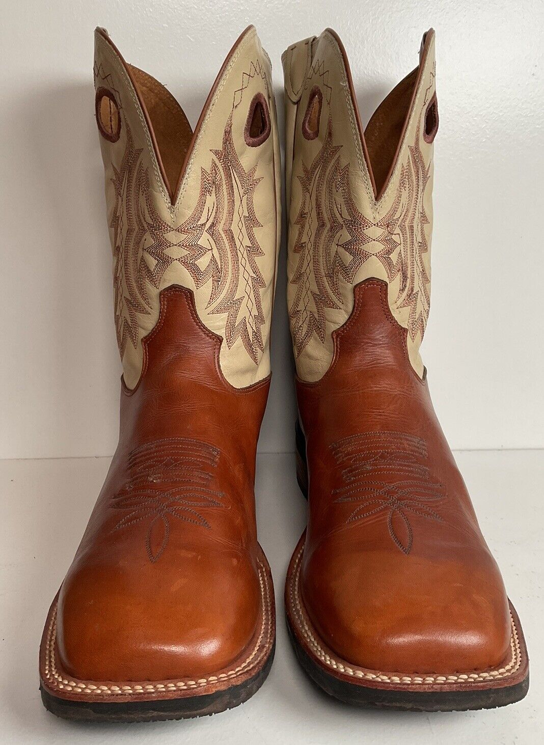 Tony Lama Shorty Buckaroo Cowboy Boots 14 D Punchy Crepe