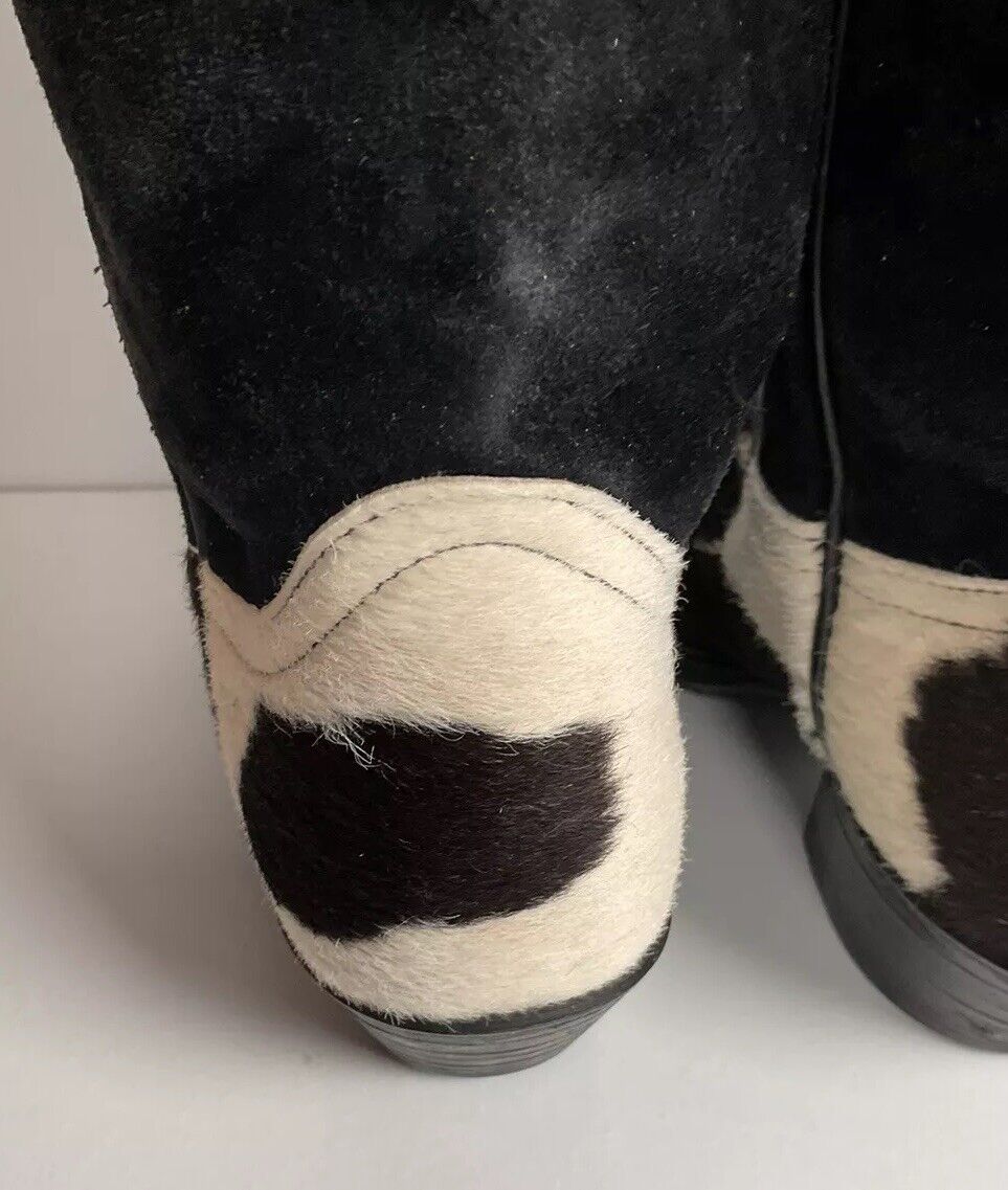 Vintage Larry Mahan Cow Hair Cowgirl Pony Boots 8 B