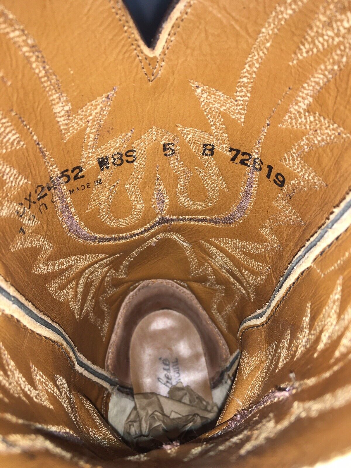 Lucchese Teju Lizard Cowgirl Boots 5 B Creme Stitched