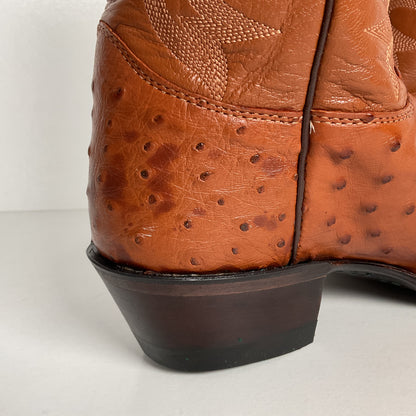 Justin Ostrich Quill Cowgirl Boots | Exotic | USA Made | Women’s 8.5 B