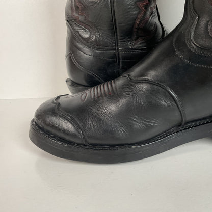 Olathe Tall Buckaroo Boots | Black | Thick Hide | USA Made | Men’s 9.5 D