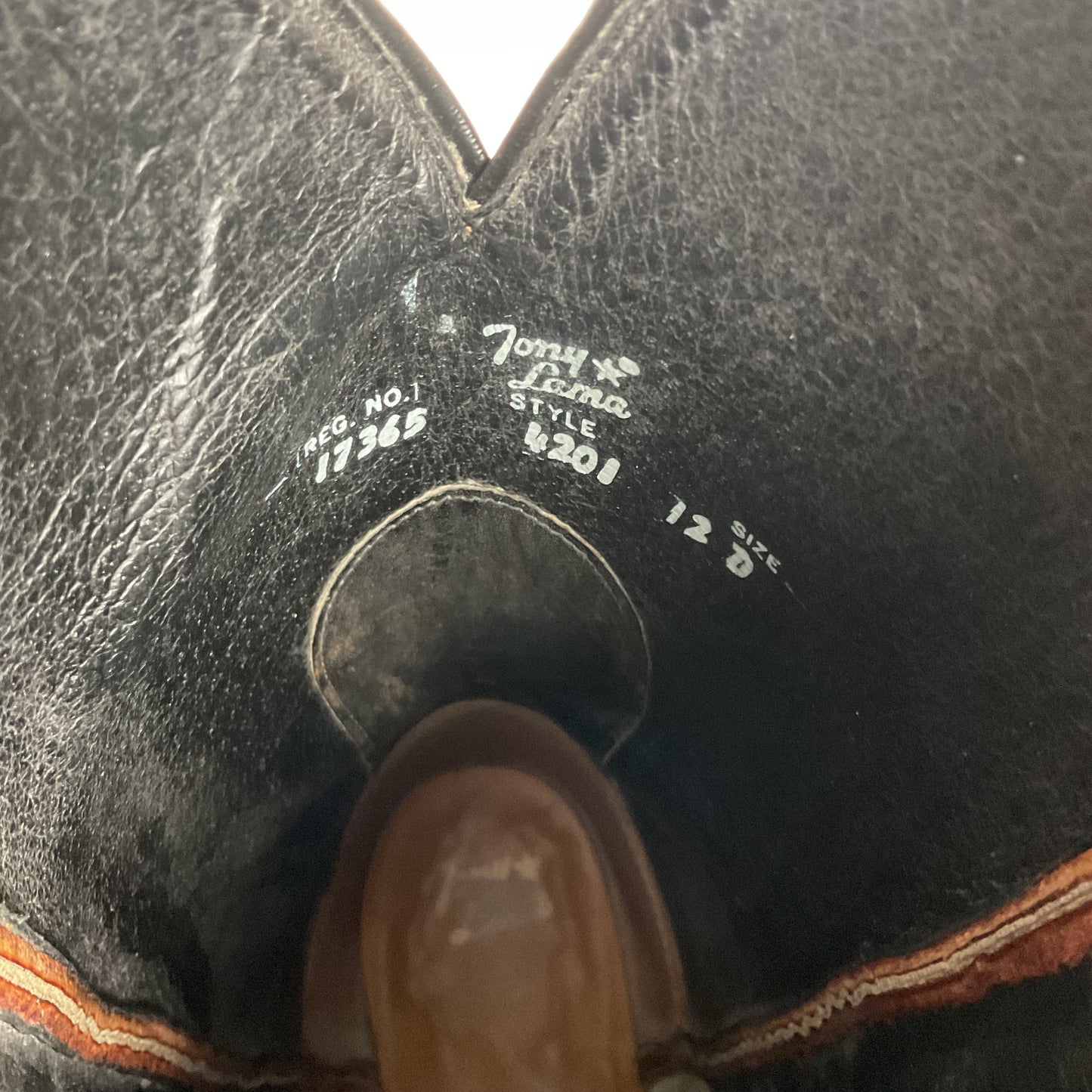 Tony Lama Classic Brown Cowboy Boots | Vibram Lug | 12 D