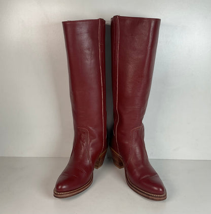 Vintage 1970s Sears’ Berman Tall Riding Boots 7 B USA Made Campus