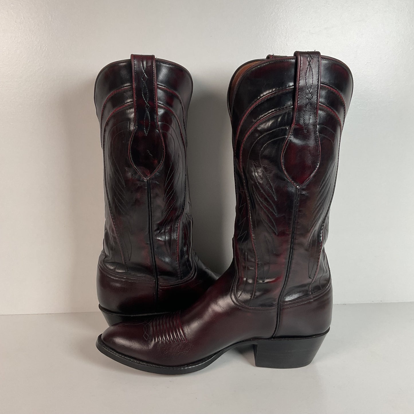 Vintage Lucchese Santini Goat Cowboy Boots | USA Made | Seville | Men’s 9 D