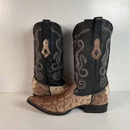 Cuadra Karung Snake Skin Cowboy Boots US 9 Exotic Pointed Toe