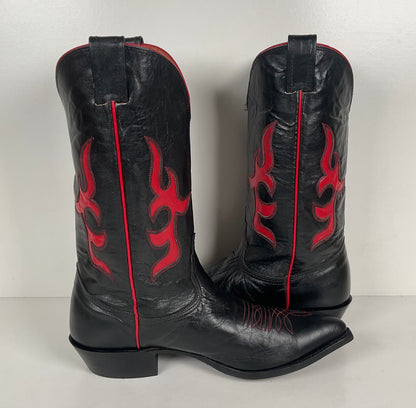 Vintage Nocona Cowboy Boots | Tooled Inlays | USA Made | Men’s 9 C