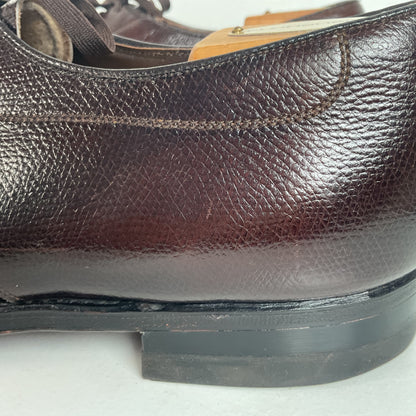 Vintage Florsheim Brown Derby Shoes 10 D Apron Toe