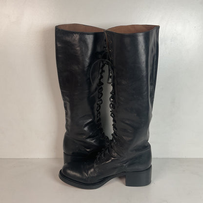 Vintage 1990s Women’s Guess Lace Up Go-Go Boots 7.5 Grunge Punk