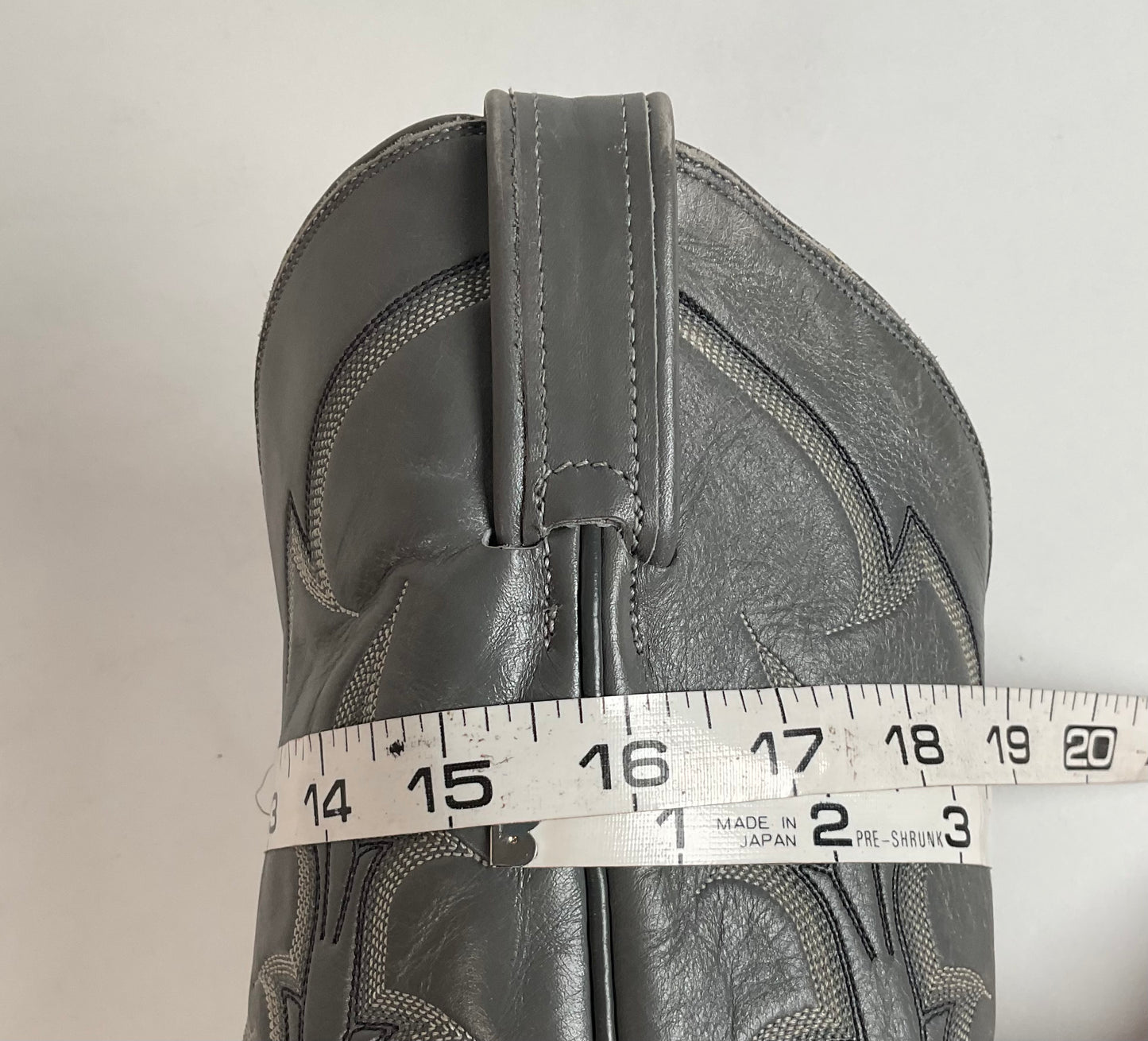 Vintage Grey Tony Lama Grey Cowboy Boots 11 D Gold Label USA Made