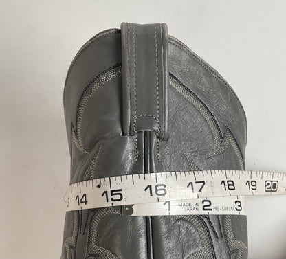 Vintage Grey Tony Lama Grey Cowboy Boots 11 D Gold Label USA Made