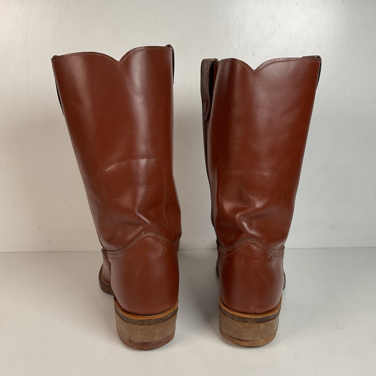 Vintage Rodeo Brand Cowboy Boots 10.5 D USA Made Chunky Campus