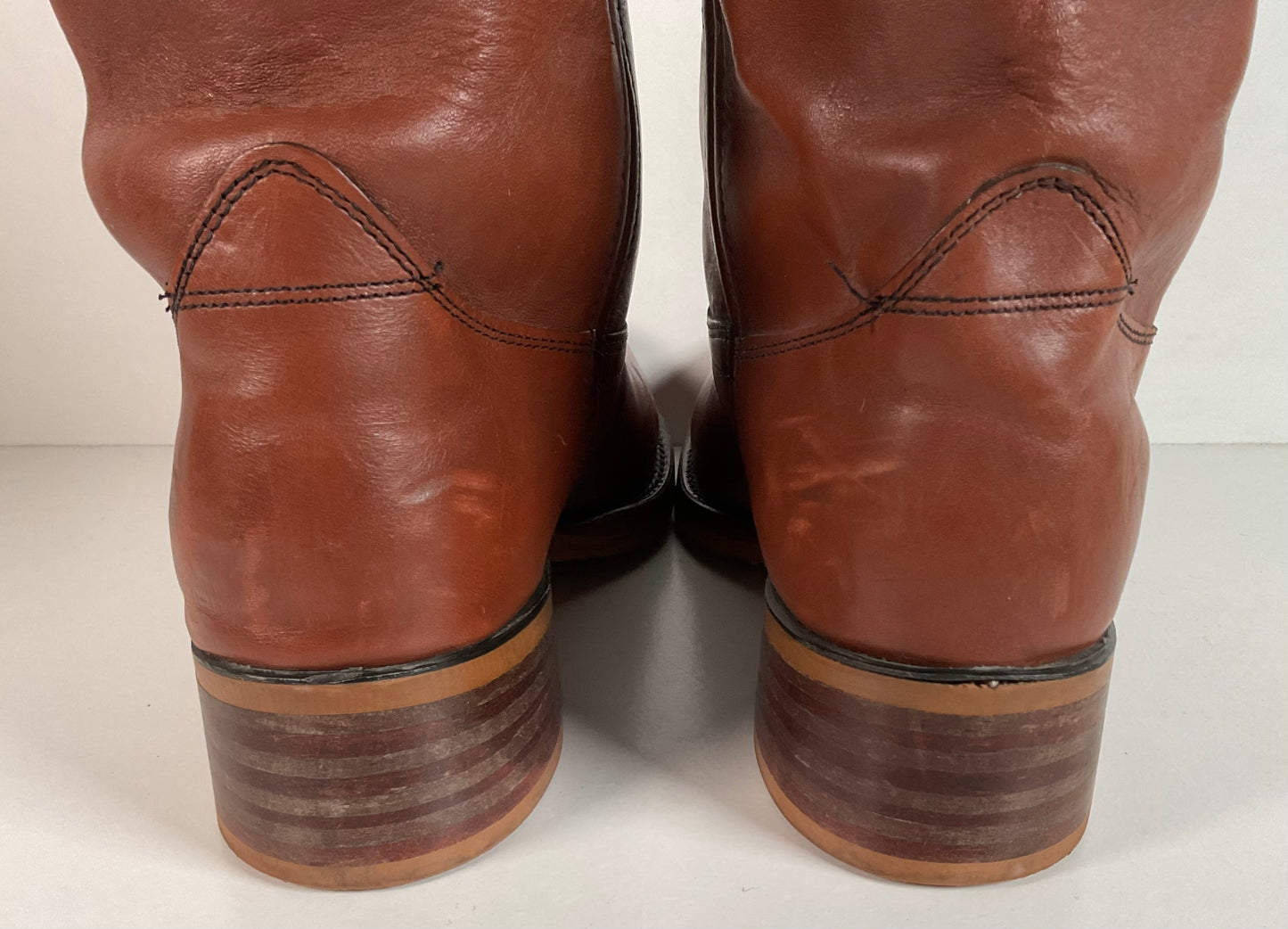 Vintage Sears Chunky Western Campus Boots 10.5 EE USA Made Cavalry Style