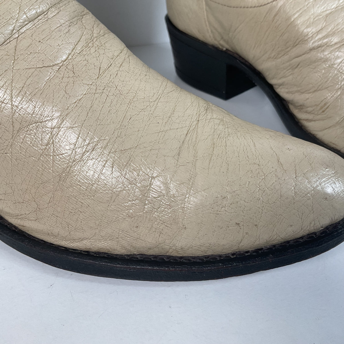 Vintage Dan Post Smooth Ostrich Cowboy Boots | Exotic | USA Made | 10.5 D