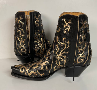 Back at the Ranch Western Zip Cowgirl Boots | Custom | Priscilla Crystals | 7.5