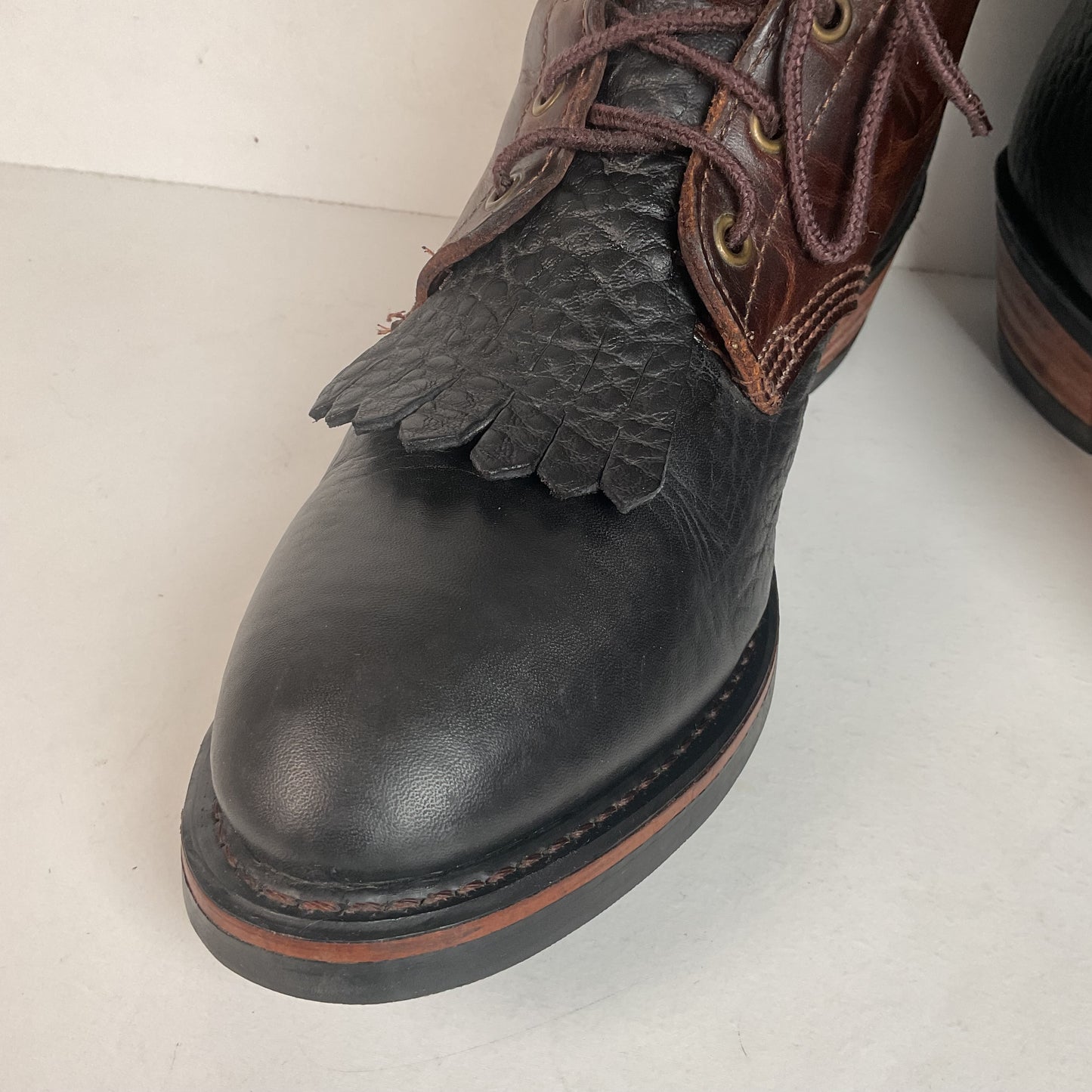 Vintage Durango Kiltie Packer Boots 10.5 D USA Made Bullhide