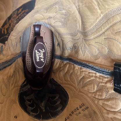 Vintage Tony Lama Anaconda Cowboy Boots | Snakeskin | Gold Label | Exotic | 9 D
