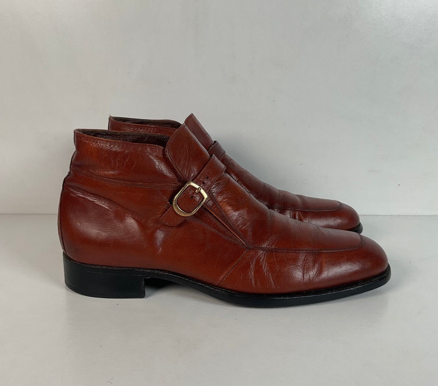 Vintage Florsheim Imperial Guardsman Chukka Boots 9.5 C 70s Monk Strap