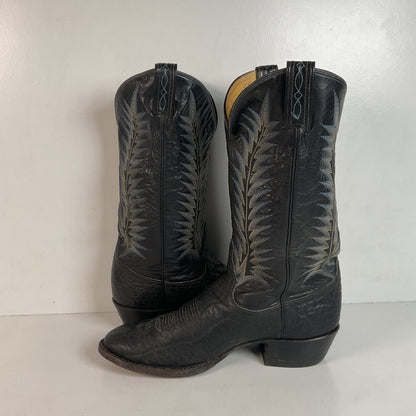 Vintage Tony Lama Gold Label Elephant Boots 10 D USA Made Exotic