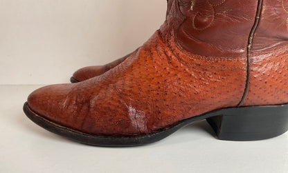 Vintage Justin Turkey Quill Cowboy Boots 9.5 D Gallapava