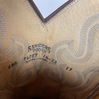 Vintage Sanders Cowgirl Boots 6.5 B Snip Toe Hand Crafted