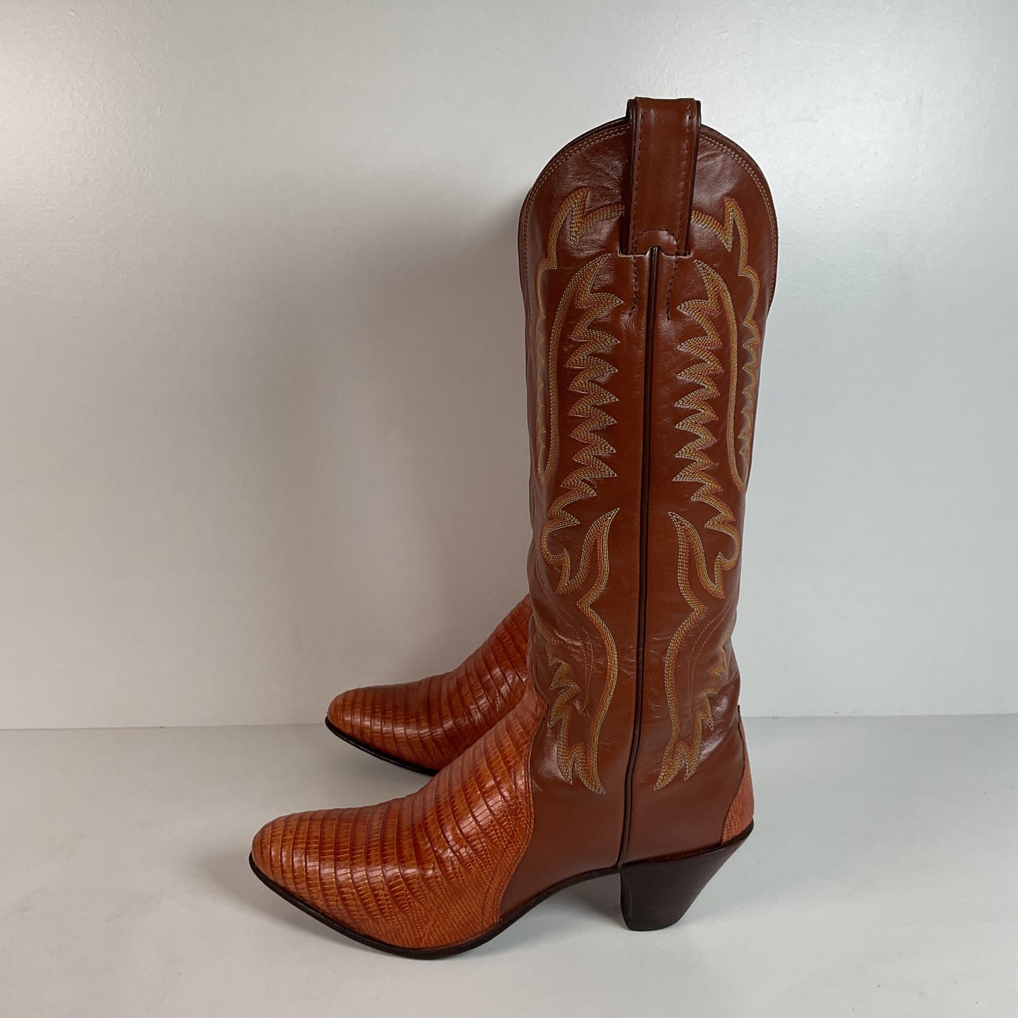 Vintage Justin Teju Lizard Cowgirl Boots | USA Made | Women’s 8 B