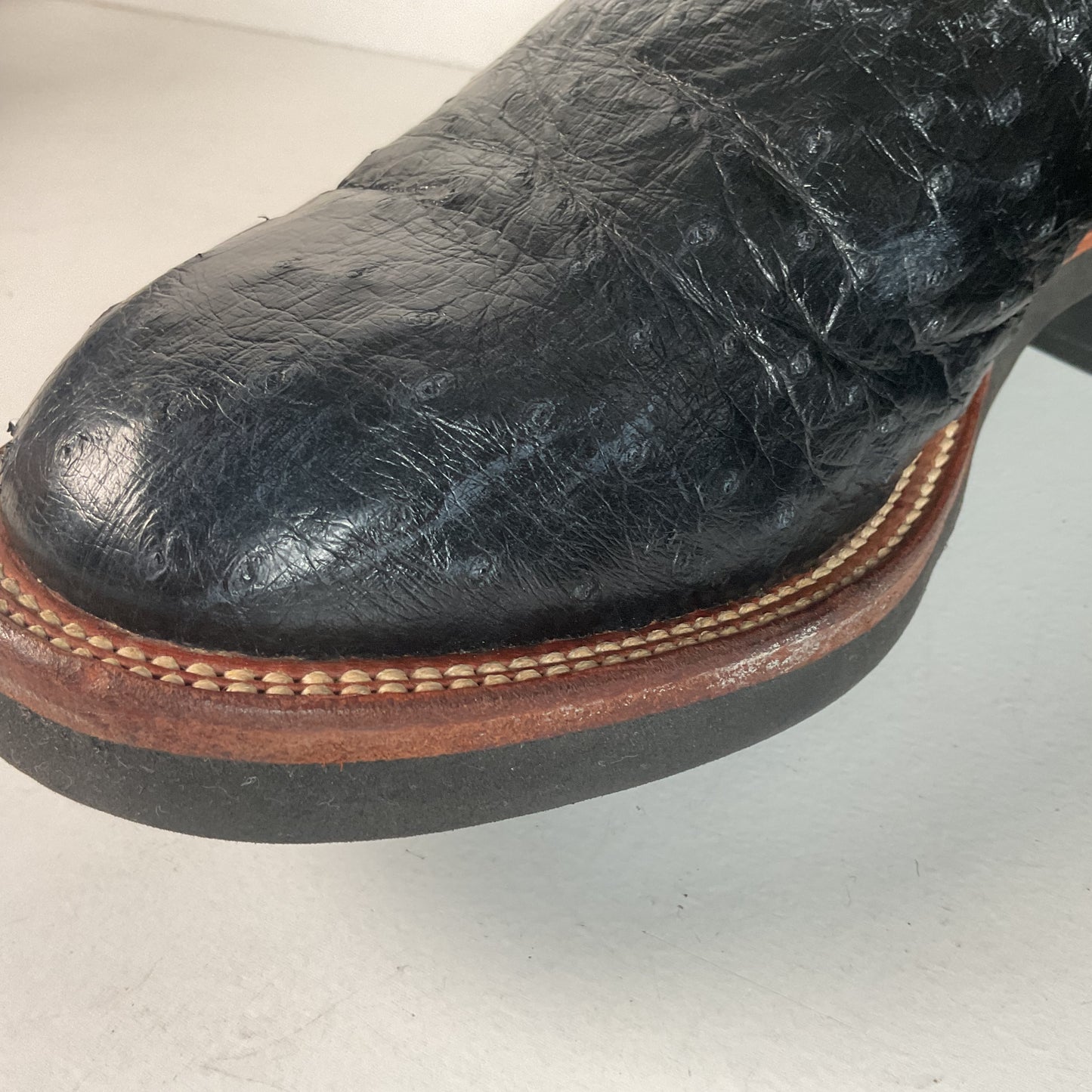 Tony Lama Ostrich Roper Boots | Crepe Sole | USA Made | Men’s 10 D