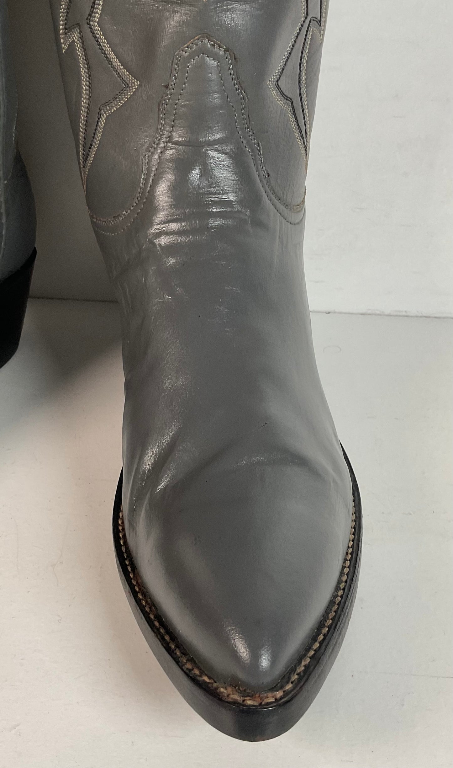 Remington Custom Cowboy Boots | USA Made | Grey | Men’s 8.5 B | Women’s 9.5