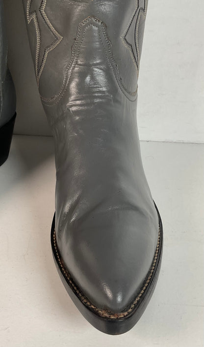 Remington Custom Cowboy Boots | USA Made | Grey | Men’s 8.5 B | Women’s 9.5