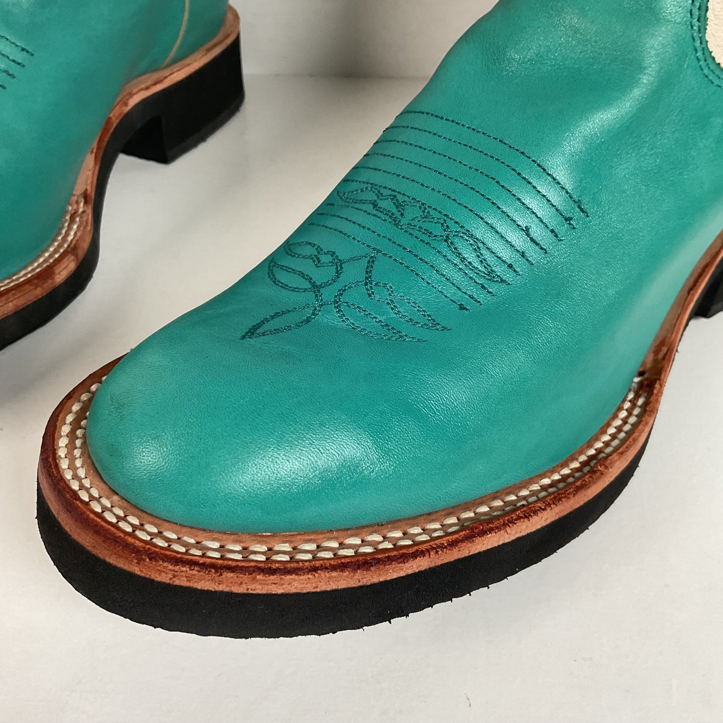 Justin Tekno Crepe Cowgirl Boots | USA Made | Turquoise | Women’s 10 B