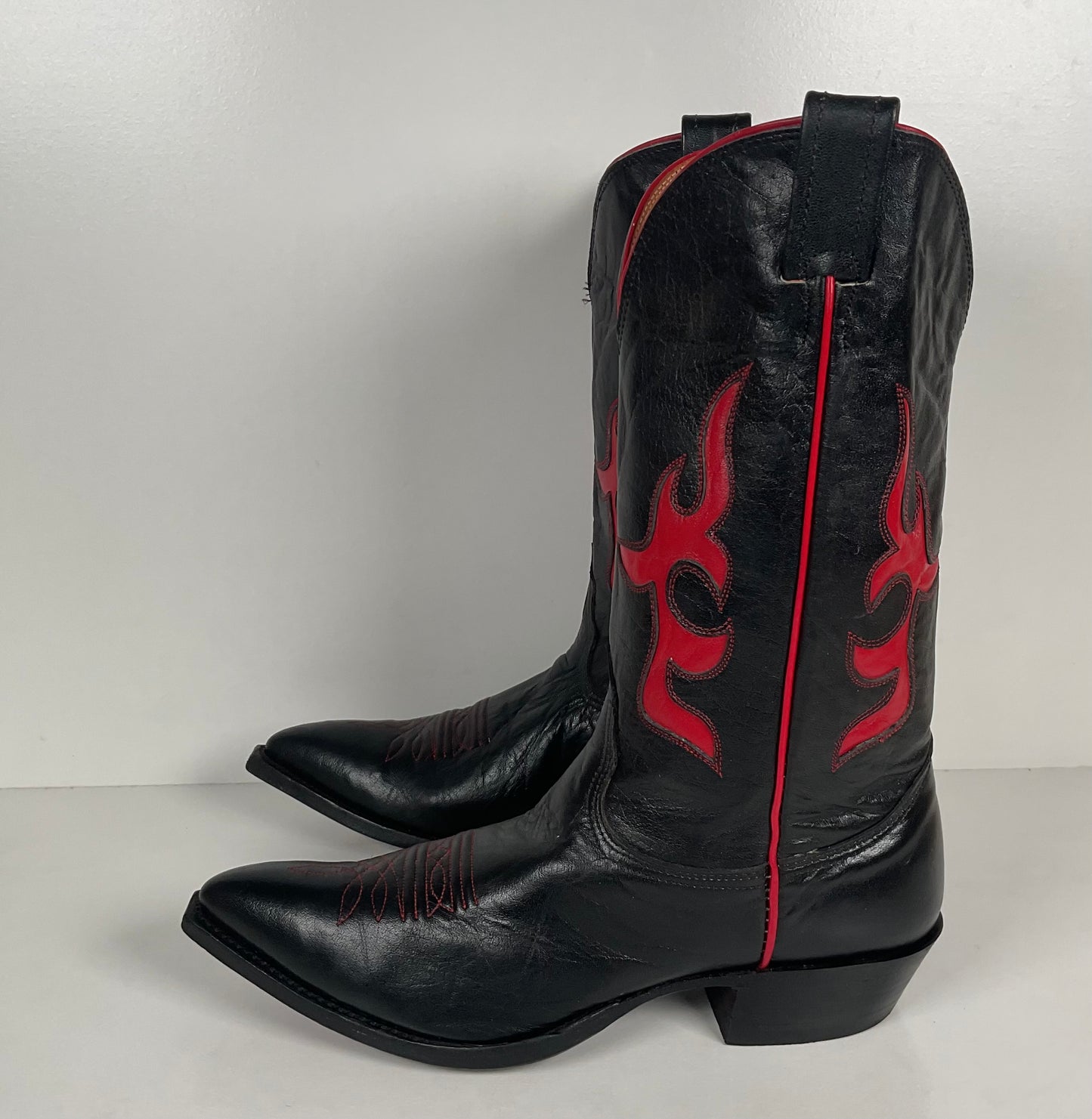 Vintage Nocona Cowboy Boots | Tooled Inlays | USA Made | Men’s 9 C