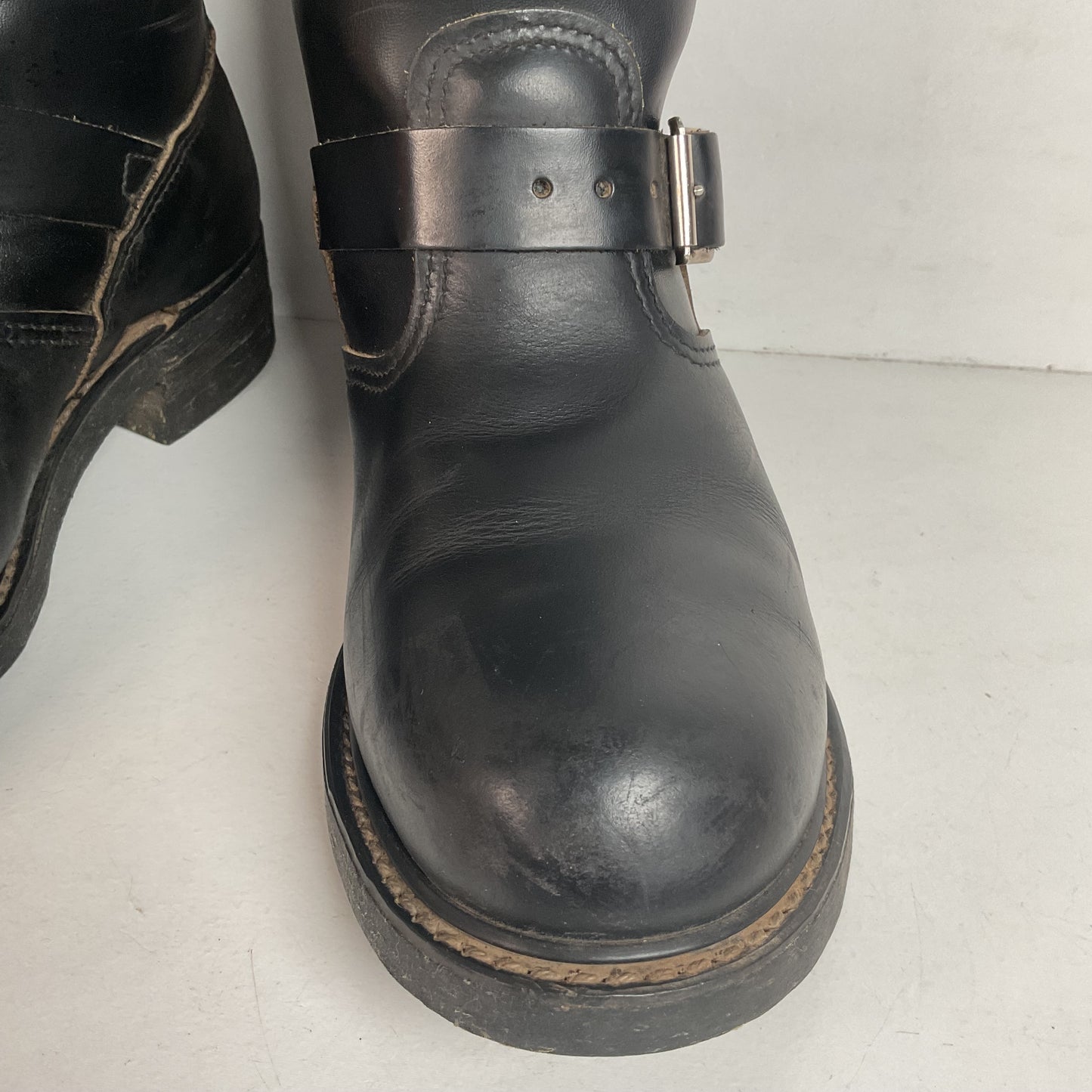 Vintage Heavy Duty Engineer Boots 7.5 USA Made Steel Toe Motorcycle