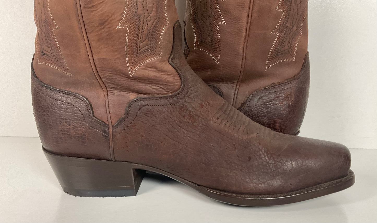 El Dorado Hippopotamus Cowboy Boots 9.5 D Handmade