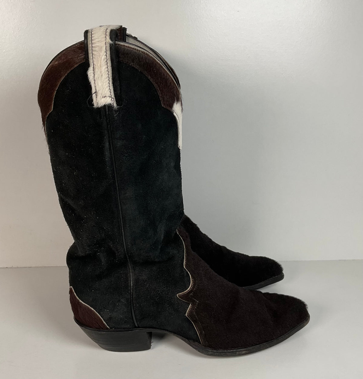 Vintage Larry Mahan Cowboy Boots | Pony Hair on Cowhide | Triad | Men’s 9.5 B