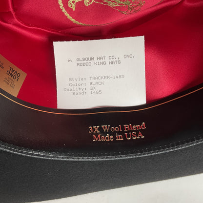 Alboum Hat Company Cowboy Hat 7 1/4” Rodeo King With Storage Case