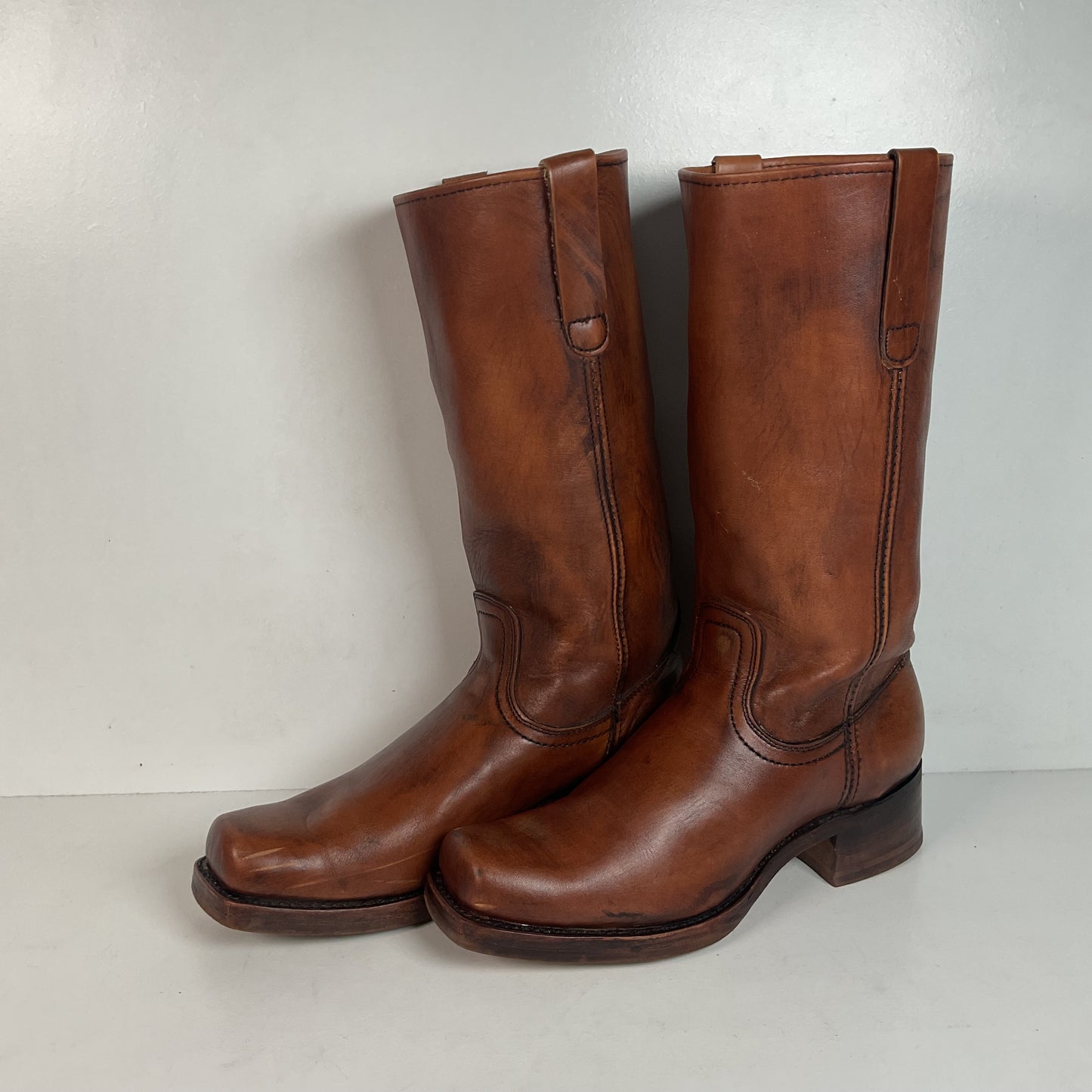 Vintage Sears Chunky Campus Boots 10.5 D USA Made Cutter Toe