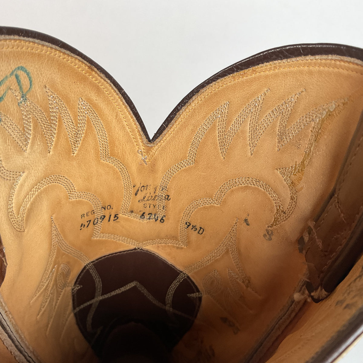 Vintage Tony Lama Lizard Wingtip Cowboy Boots | Gold Label | Men’s 9.5 D