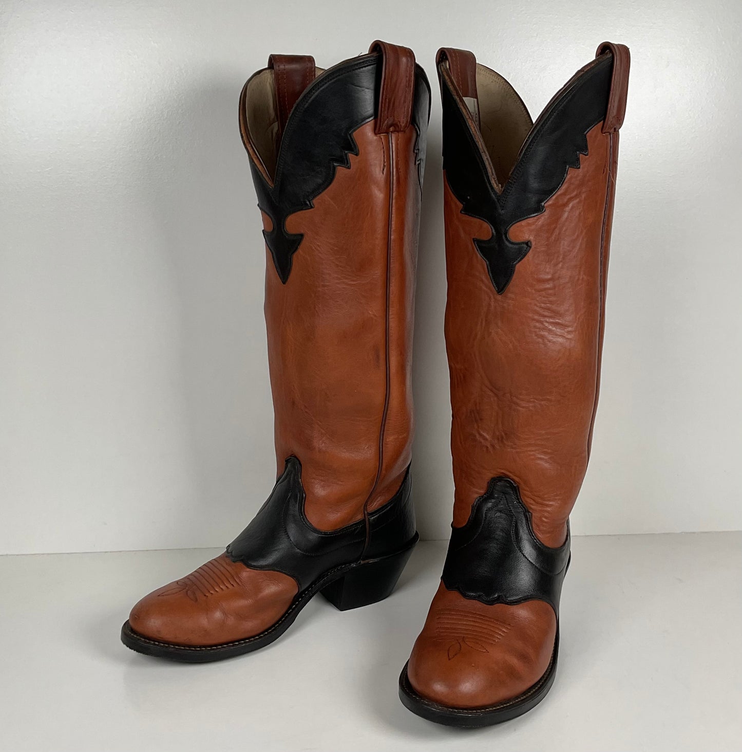 Olathe Tall Top Buckaroo Boots | USA Made | Overlay | Men’s 6 C | Women’s 7
