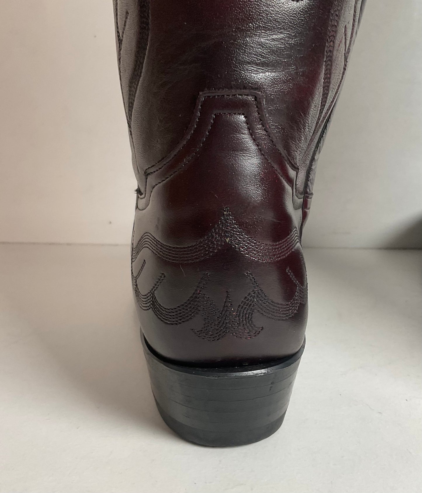 Vintage Tony Lama Cowboy Boots Men’s 9.5 D Black Cherry