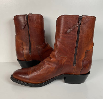 Lucchese Western Side Zip Boots | Ankle | Classics Handmade | 10.5 EE