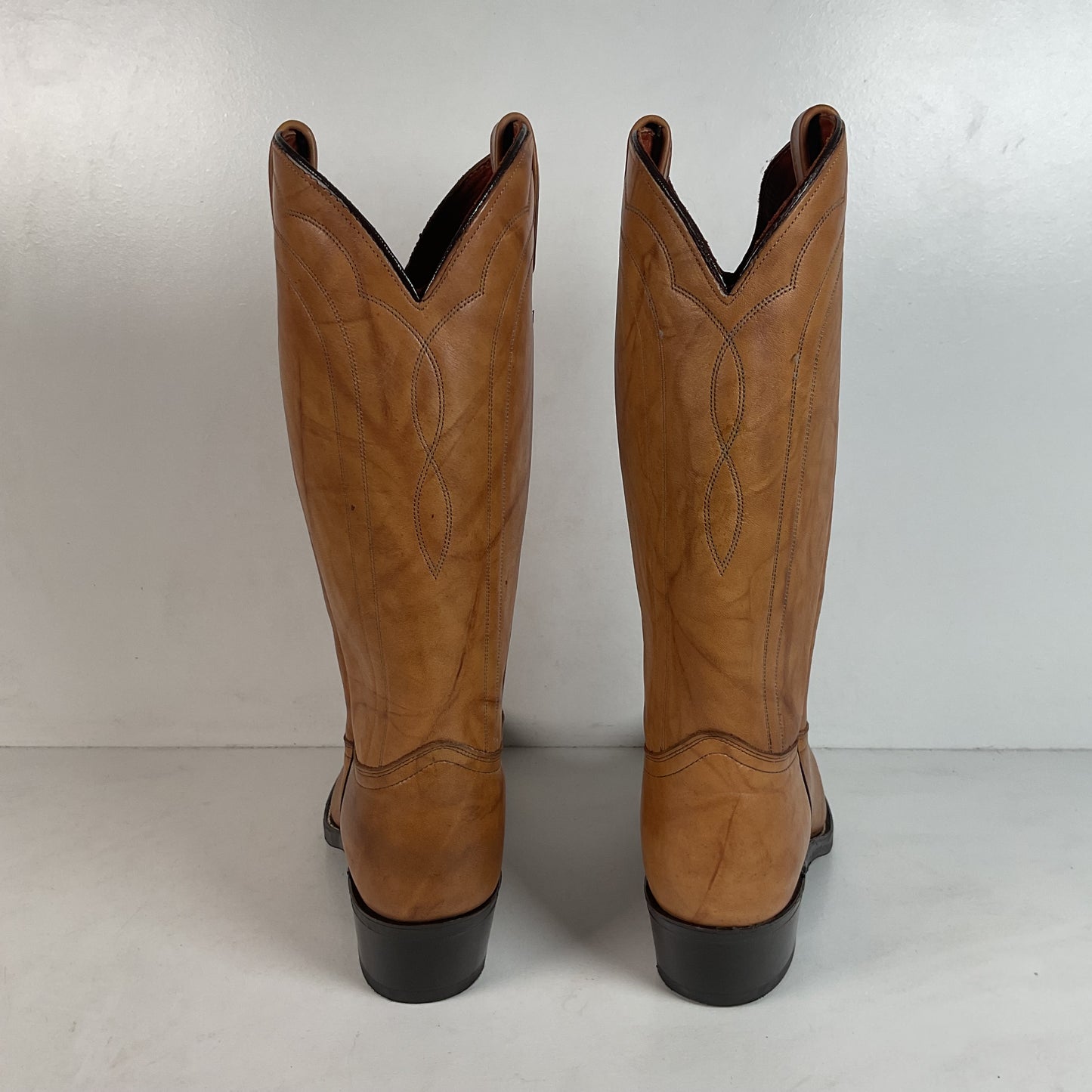 Vintage J. Chisholm Western Work Boots | USA Made | Pecan Taurus | Men’s 10 D
