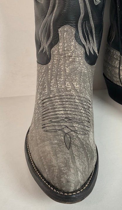 Vintage J. Chisholm Sueded Cowboy Boots | USA Made | 10 EE