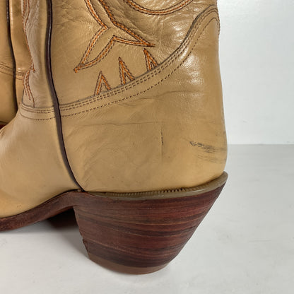 Vintage Siete Leguas Cowboy Boots | 1970s | Blonde Calfskin | Men’s 10 EE