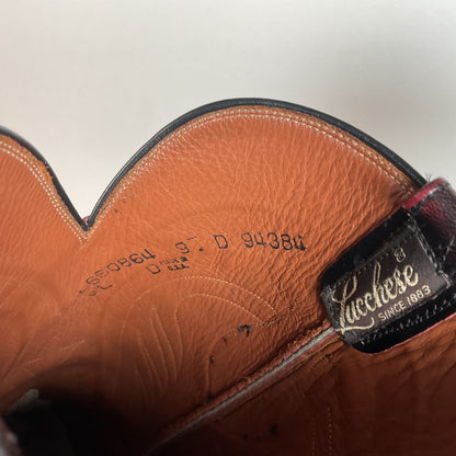 Vintage Lucchese Santini Goat Cowboy Boots | USA Made | Seville | Men’s 9 D