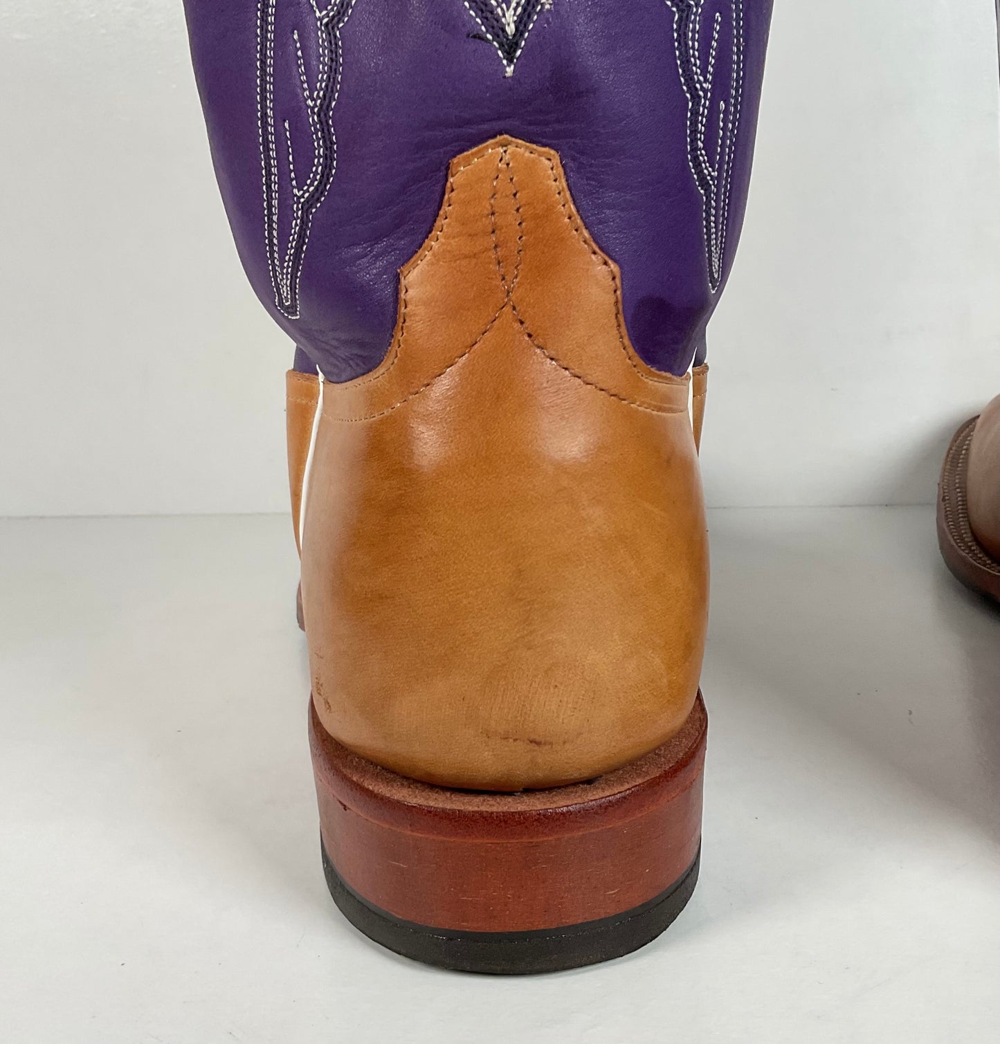 Anderson Bean Tan Crazy Horse Cowboy Boots | Purple Mad Dog | Men’s 12 D