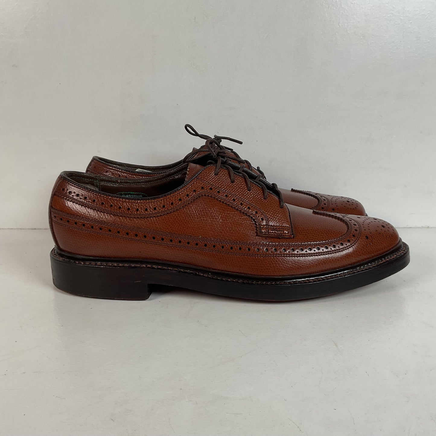 Vintage Florsheim Imperial Longwing Derby Loafers | V-Cleat | 93602 | Narrow | Men’s 9 C