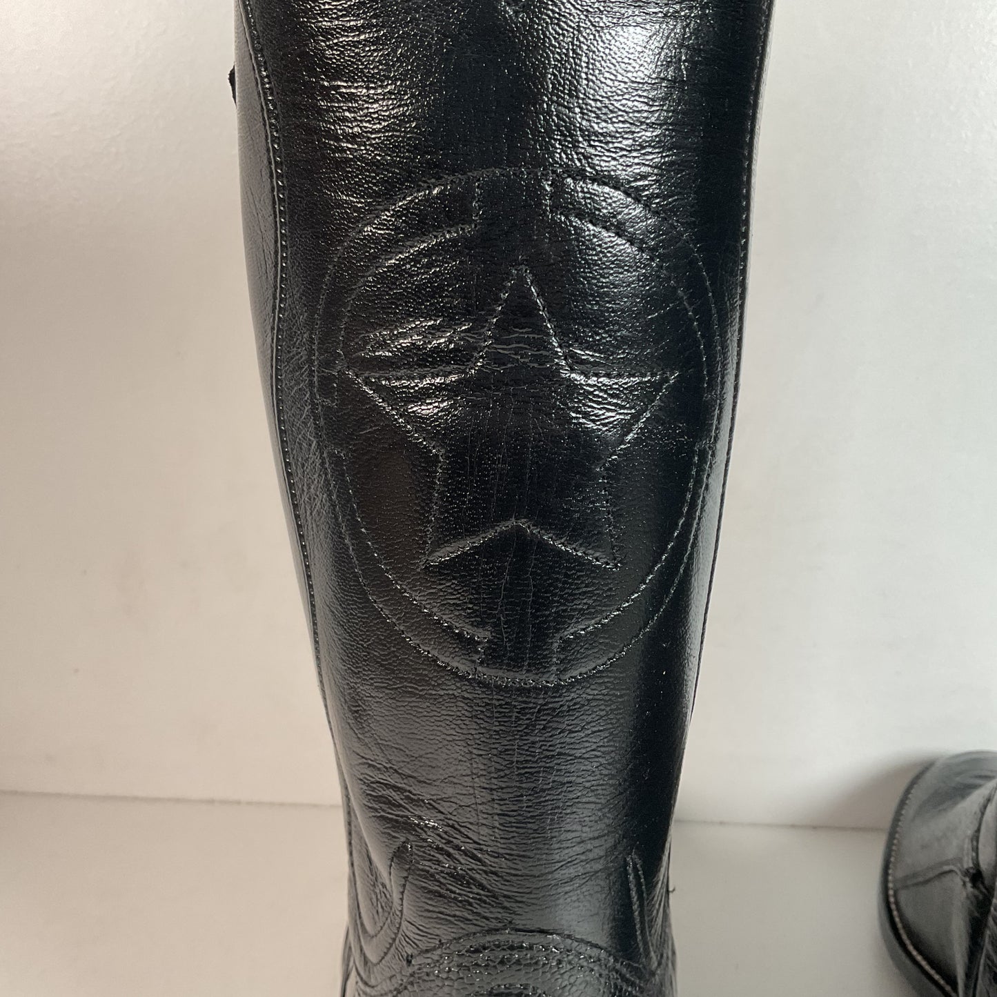 Custom Made Ostrich Leg Cowboy Boots | Lone Star Inlay | Exotic | Men’s 10.5