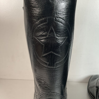 Custom Made Ostrich Leg Cowboy Boots | Lone Star Inlay | Exotic | Men’s 10.5