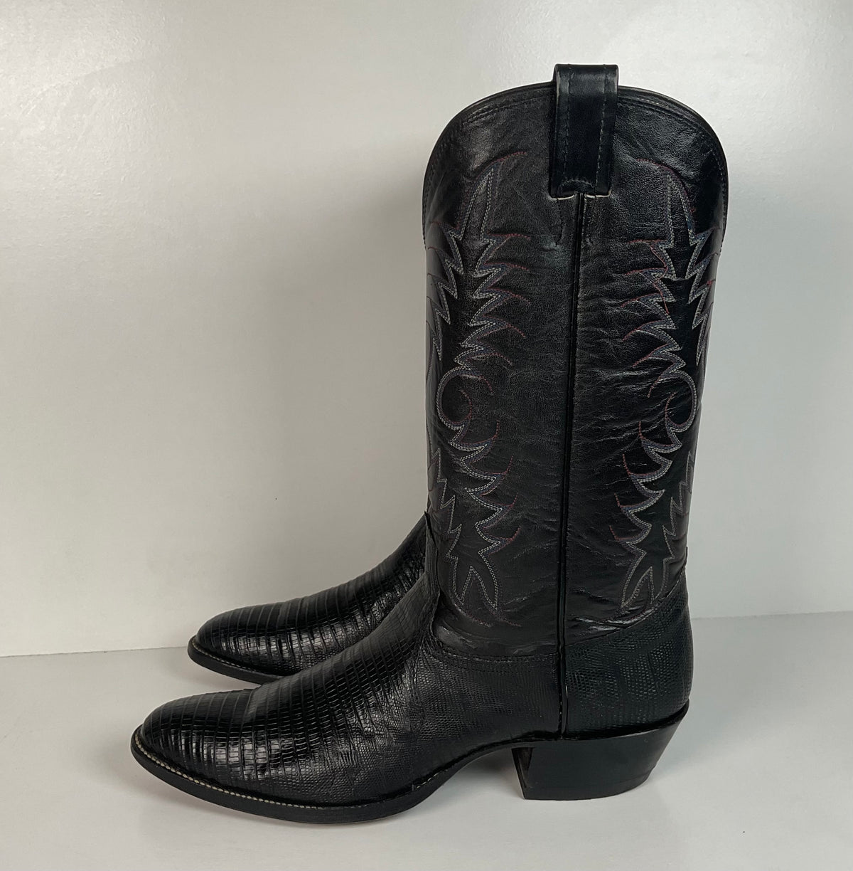 Vintage Nocona Teju Lizard Cowboy Boots | Extra Narrow | Men’s 11.5 A