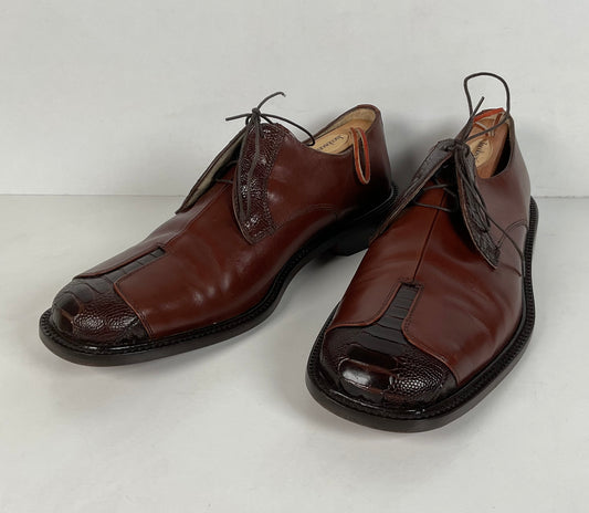 Belvedere Ostrich Leg Derby Shoes | Exotic | Men’s 10 M