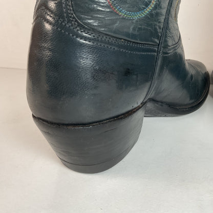Vintage 1980s Lucchese San Antonio Navy Blue Cowboy Boots Men’s 9 B | Women’s 10